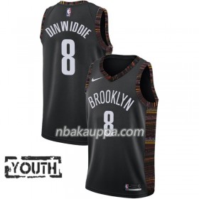 Brooklyn Nets Spencer Dinwiddie 8 2018-19 Nike City Edition Musta Pelipaidat Swingman - Lasten